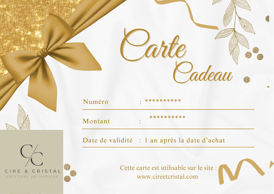 Carte cadeaux Cire & Cristal